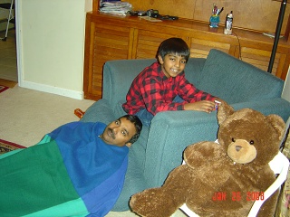 We are campimg in our house