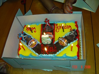 Aakash birthday cake in box 