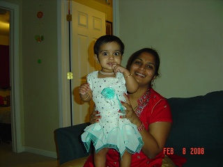 Mom showing Bhumika's new dress