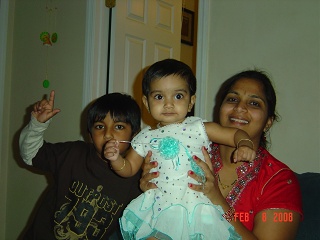 Aakash , me ( Bhumika ) and Aunty